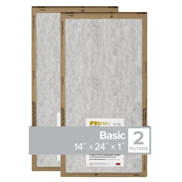 Filtrete Filtrete 14 in. W X 24 in. H X 1 in. D Synthetic 2 MERV Flat Panel Filter 2 pk FPL23-2PK-24 - main